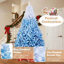 5/6/7/8 FT Artificial Christmas Tree with Warm White LED Lights and 8 Modes by LJGDeals