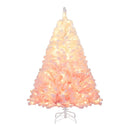 5/6/7/8 FT Artificial Christmas Tree with Warm White LED Lights and 8 Modes for Holiday
