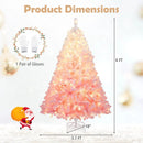 5/6/7/8 FT Artificial Christmas Tree with Warm White LED Lights and 8 Modes for Holiday by LJGDeals