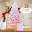 5/6/7/8 FT Artificial Christmas Tree with Warm White LED Lights and 8 Modes for Holiday