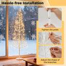 5/6/7 FT Lighted Birch Tree Pre-lit Twig Tree with 240/320/456 Warm White Light LED Lights by LJGDeals