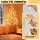 5/6/7 FT Lighted Birch Tree Pre-lit Twig Tree with 240/320/456 Warm White Light LED Lights by LJGDeals