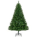 5/6/7 Feet Artificial Christmas Tree Hinged Xmas Tree with 7 Lighting Modes