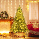 5/6/7 Feet Artificial Christmas Tree Hinged Xmas Tree with 7 Lighting Modes by LJGDeals