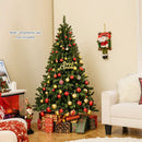 5/6/7 Feet Artificial Christmas Tree Hinged Xmas Tree with 7 Lighting Modes by LJGDeals