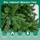 5/6/7 Feet Artificial Christmas Tree Hinged Xmas Tree with 7 Lighting Modes by LJGDeals