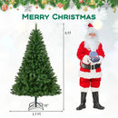 5/6/7 Feet Artificial Christmas Tree Hinged Xmas Tree with 7 Lighting Modes by LJGDeals