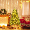 5/6/7 Feet Artificial Christmas Tree Hinged Xmas Tree with 7 Lighting Modes by LJGDeals