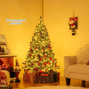 5/6/7 Feet Artificial Christmas Tree Hinged Xmas Tree with 7 Lighting Modes by LJGDeals