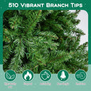 5/6/7 Feet Artificial Christmas Tree Hinged Xmas Tree with 7 Lighting Modes by LJGDeals
