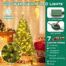 5/6/7 Feet Artificial Christmas Tree Hinged Xmas Tree with 7 Lighting Modes by LJGDeals