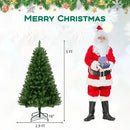 5/6/7 Feet Artificial Christmas Tree Hinged Xmas Tree with 7 Lighting Modes by LJGDeals