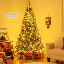 5/6/7 Feet Artificial Christmas Tree Hinged Xmas Tree with 7 Lighting Modes by LJGDeals