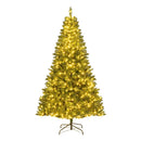 5/6/7 Feet Artificial Christmas Tree Hinged Xmas Tree with 7 Lighting Modes by LJGDeals