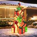 15 PCS Lighted Christmas Boxes with Bowknot and 483 LED Light Bulbs for Indoor Outdoor by LJGDeals