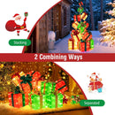 15 PCS Lighted Christmas Boxes with Bowknot and 483 LED Light Bulbs for Indoor Outdoor by LJGDeals