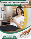 LX8 4-Piece Support for Nighttime Digestive Discomfort & Easier Breathing, Wedge Pillow Set, Pebble White by Lunix