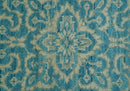 Custom Made Traditional Turkish Design Blue Hand Knotted Wool Area Rug