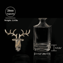 Gold Stag Deer Decanter by Jersey Art Glass