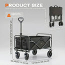 680LBS Heavy Duty Folding Wagon Cart All Terrain Garden Beach Utility Cart by 2Dropme