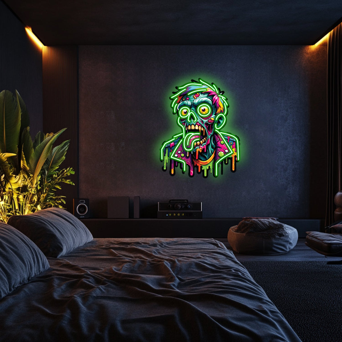 UV Printed Zombie  Neon Wall Art- LV0059, photo 5 of 7