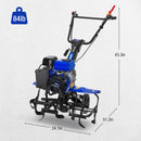 BILT HARD 99cc Gas Garden Tiller – Heavy-Duty 4-Cycle Engine, 24" Front Tines, Digs Up to 11.8" Deep – Perfect for Weeding, Cultivating & Soil Preparation