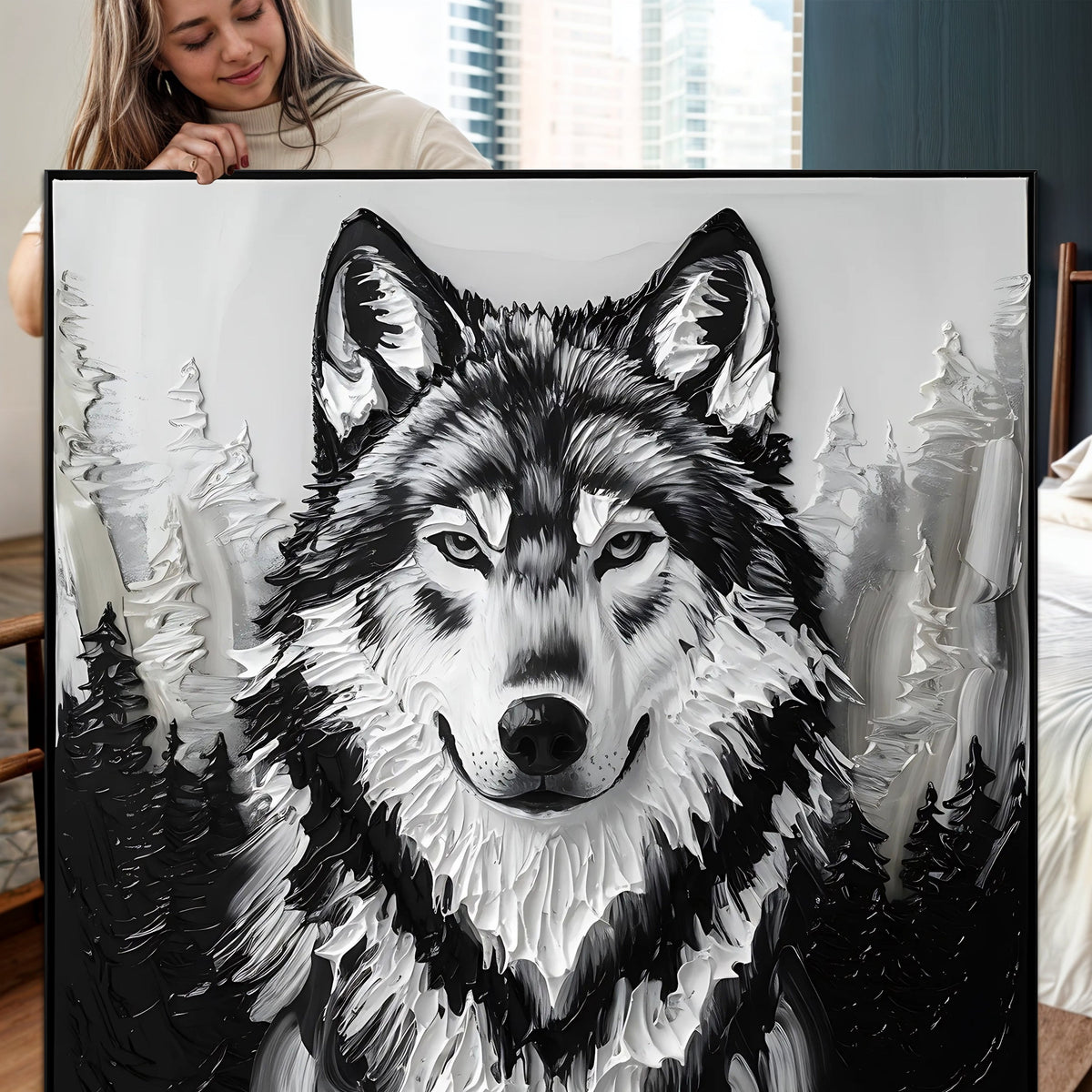 3D Wolf Wall Art IV, photo 5 of 10