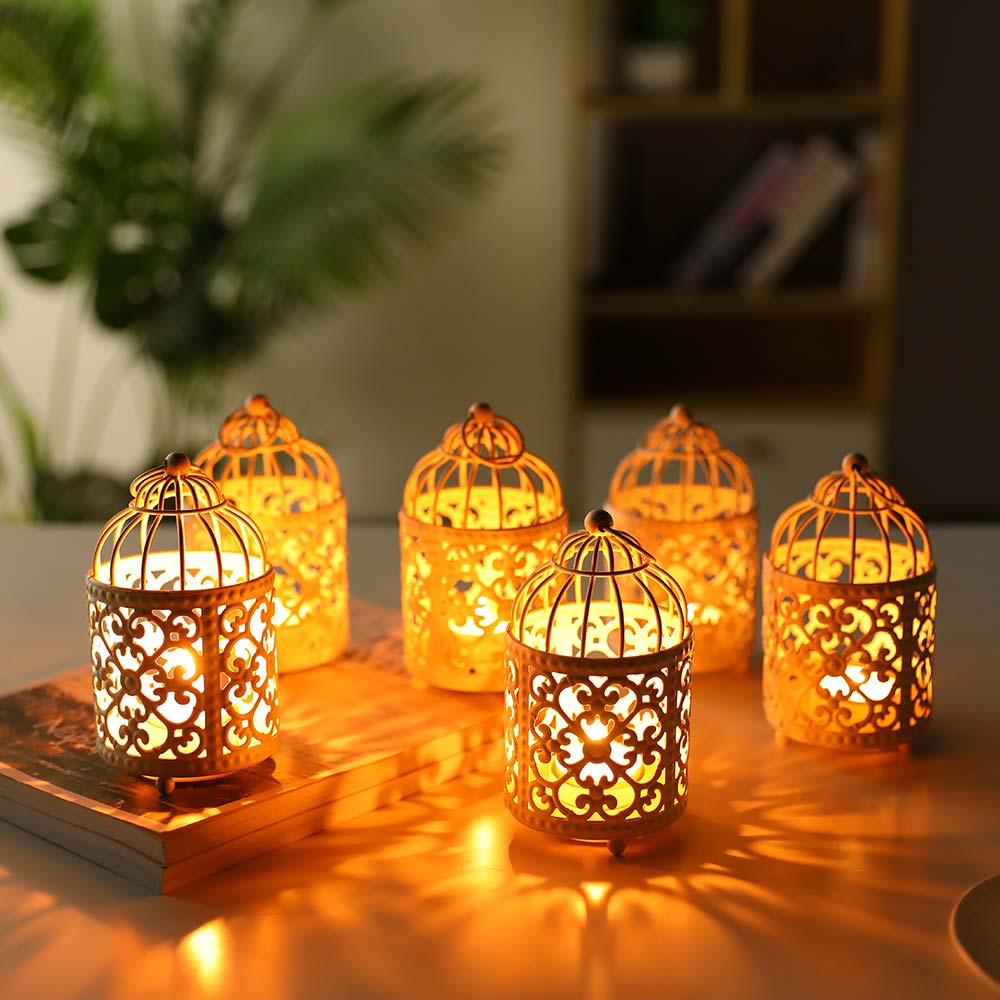 6 Pack Small Metal Candle Lanterns, photo 8 of 10