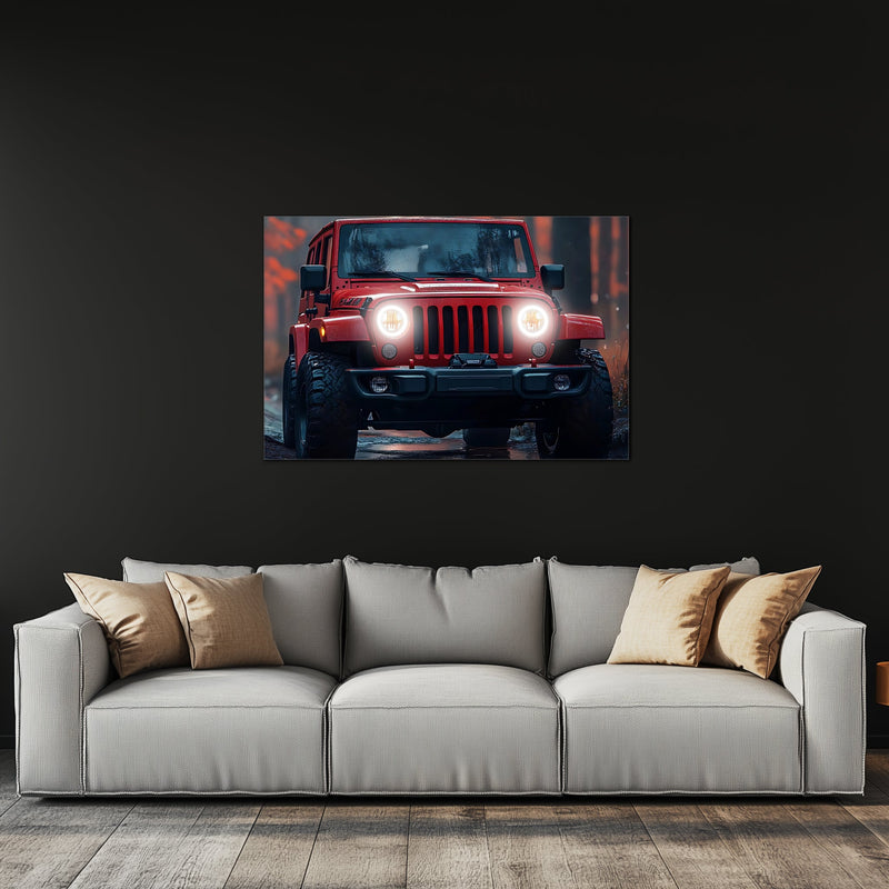 JEEP SUV light up sign, Car neon light sign, Car wall art lighted, Car led wall decor, Car led sign, Garage neon sign, Neon painting art For Man - UvCar03