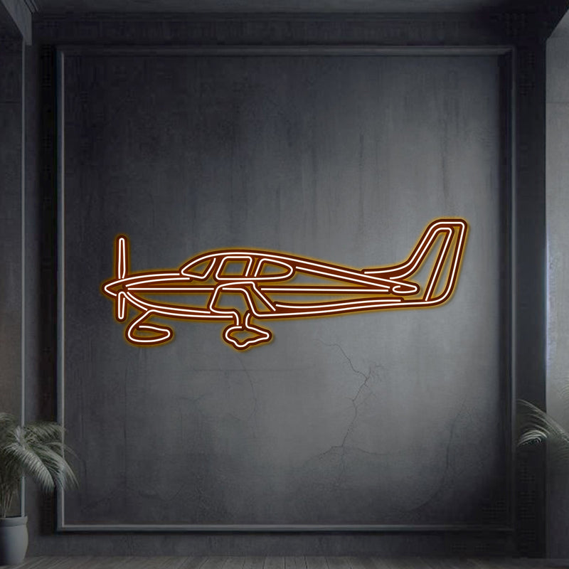 SR22 Metal Neon Aircraft Wall Art - NCN0063