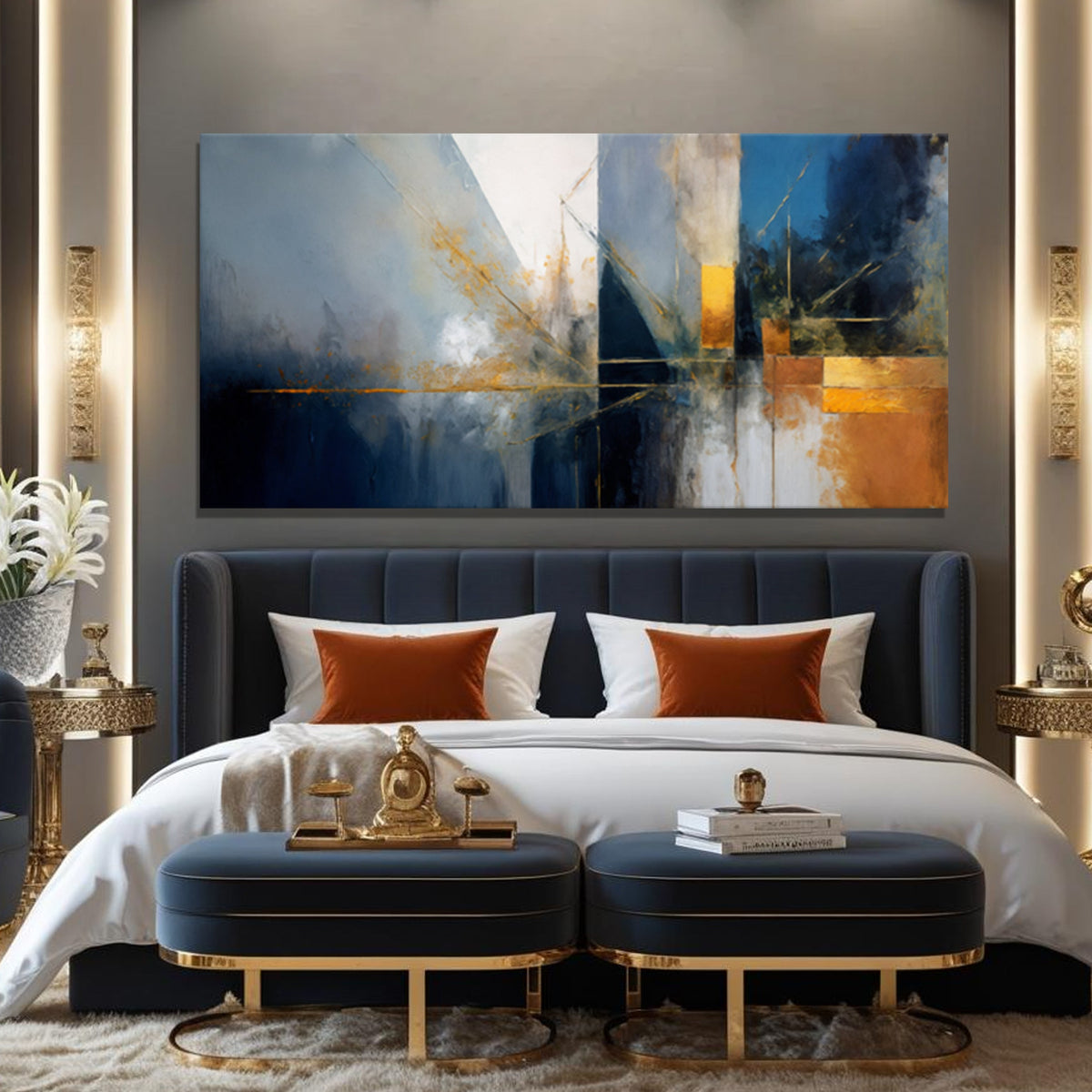 Abstract Geometric Lines Wall Art III, photo 5 of 10