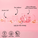 Painted Cherry Blossom Tea Pot
