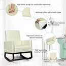 2-in-1 Fabric Upholstered Rocking Chair with Pillow by LJGDeals