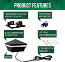 CPL02 Modern 2700K 3W 12V AC/DC Low Voltage Aluminum LED Pyramid Post Cap Light for 3.5x3.5 or 4x4