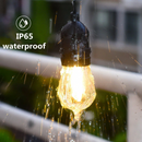 SL101 3000K Warm White LED Low Voltage Bistro String Lights 48 FT Outdoor Weatherproof 12V Edison Bulbs