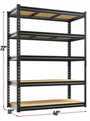 Heavy Duty Metal Garage Shelving Rack 2000lbs 4/5/6-Tier Steel Shelf 60"/72"/84" by 2Dropme