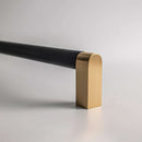 Bold, Black & Gold Knurled Solid Brass Appliance Pulls