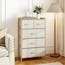 5-Drawer Dresser with Top Shelf for Bedroom-Natural by LJGDeals