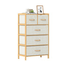 5-Drawer Dresser with Top Shelf for Bedroom-Natural by LJGDeals