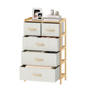 5-Drawer Dresser with Top Shelf for Bedroom-Natural by LJGDeals