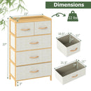 5-Drawer Dresser with Top Shelf for Bedroom-Natural by LJGDeals