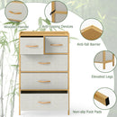 5-Drawer Dresser with Top Shelf for Bedroom-Natural