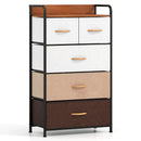 5-Drawer Fabric Dresser with Removable Bins by LJGDeals