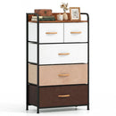 5-Drawer Fabric Dresser with Removable Bins by DirectDeals