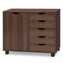 5-Drawer Mobile Storage Cabinet with Adjustable Shelf by LJGDeals