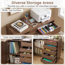 5-Drawer Mobile Storage Cabinet with Adjustable Shelf by LJGDeals