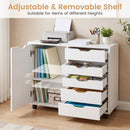 5-Drawer Mobile Storage Cabinet with Adjustable Shelf by LJGDeals