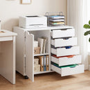 5-Drawer Mobile Storage Cabinet with Adjustable Shelf by DirectDeals