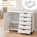 5-Drawer Mobile Storage Cabinet with Adjustable Shelf by LJGDeals