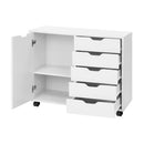 5-Drawer Mobile Storage Cabinet with Adjustable Shelf by LJGDeals
